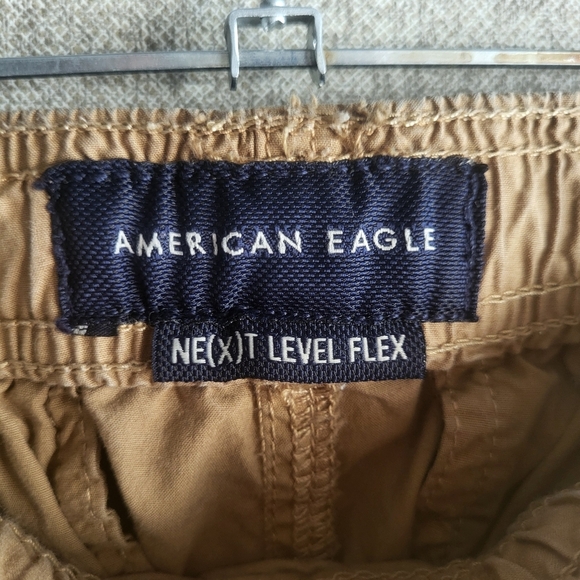 American Eagle Next Level Flex Jogger Pants Khaki Small 98% Cotton - Picture 4 of 7